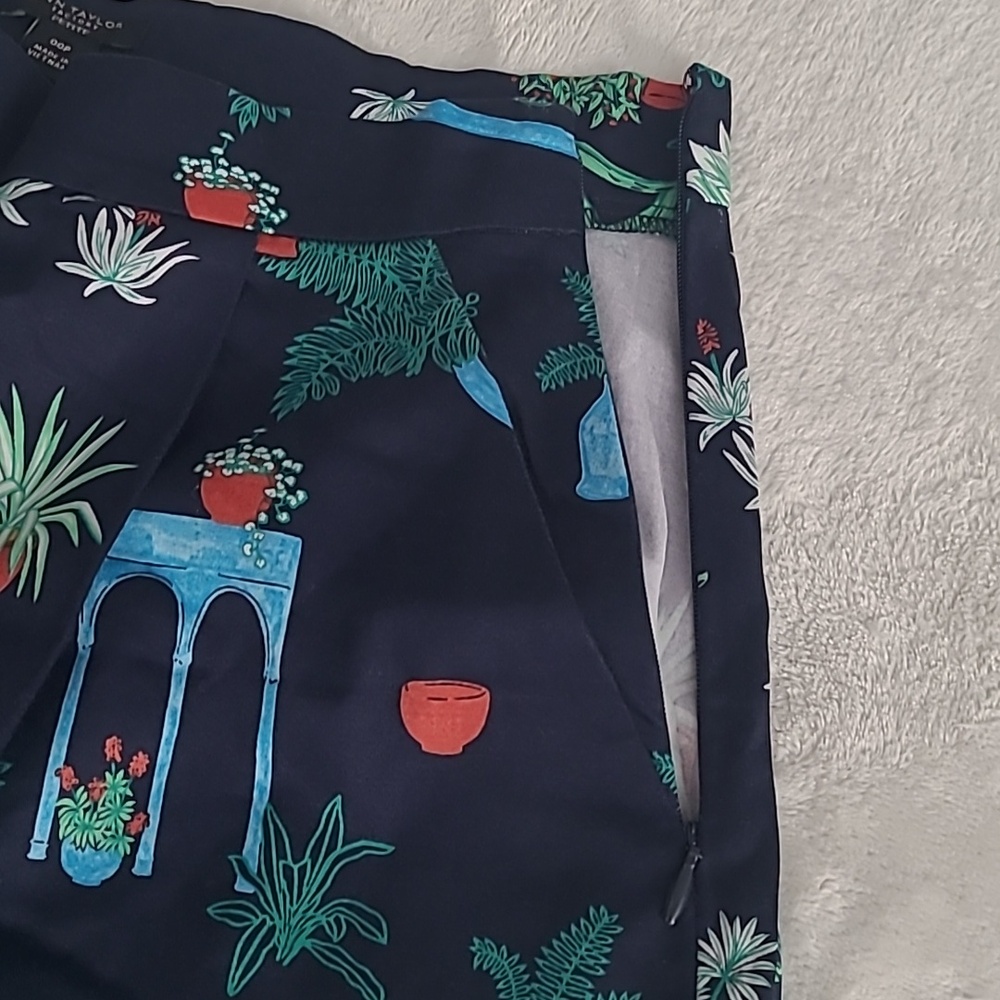 Ann Taylor Factory Petite Skirt 00P Floral A Line Garden Print Boho Cottagecore - Picture 14 of 16